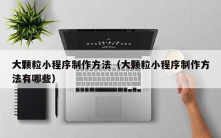 梧州大颗粒小程序制作方法（大颗粒小程序制作方法有哪些）